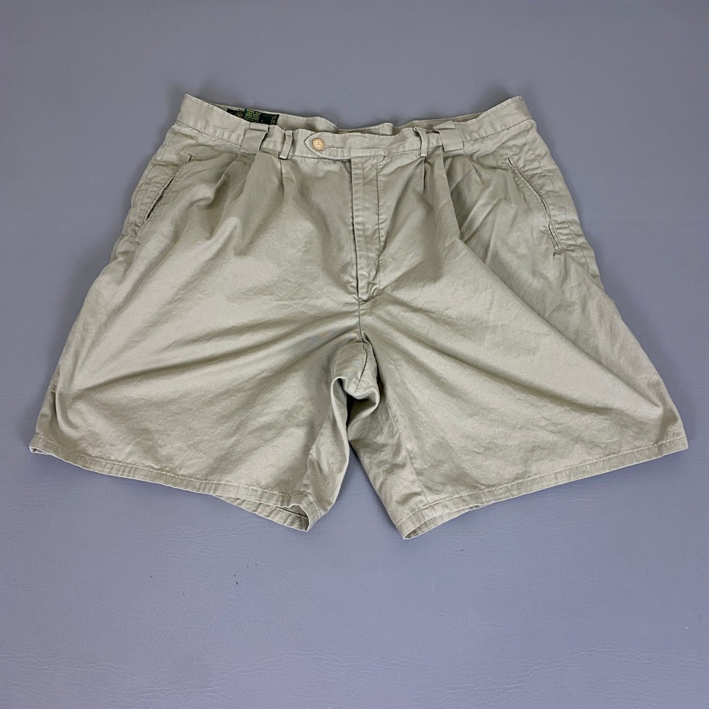 Bobby Jones Golf Shorts Men's 38 (tag 40) Pleated Cotton Khaki Tan Classic Fit *